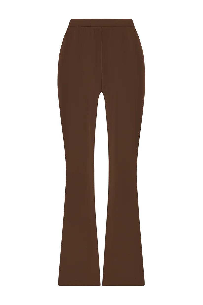 FLARE TROUSERS -CHOCOLATE-