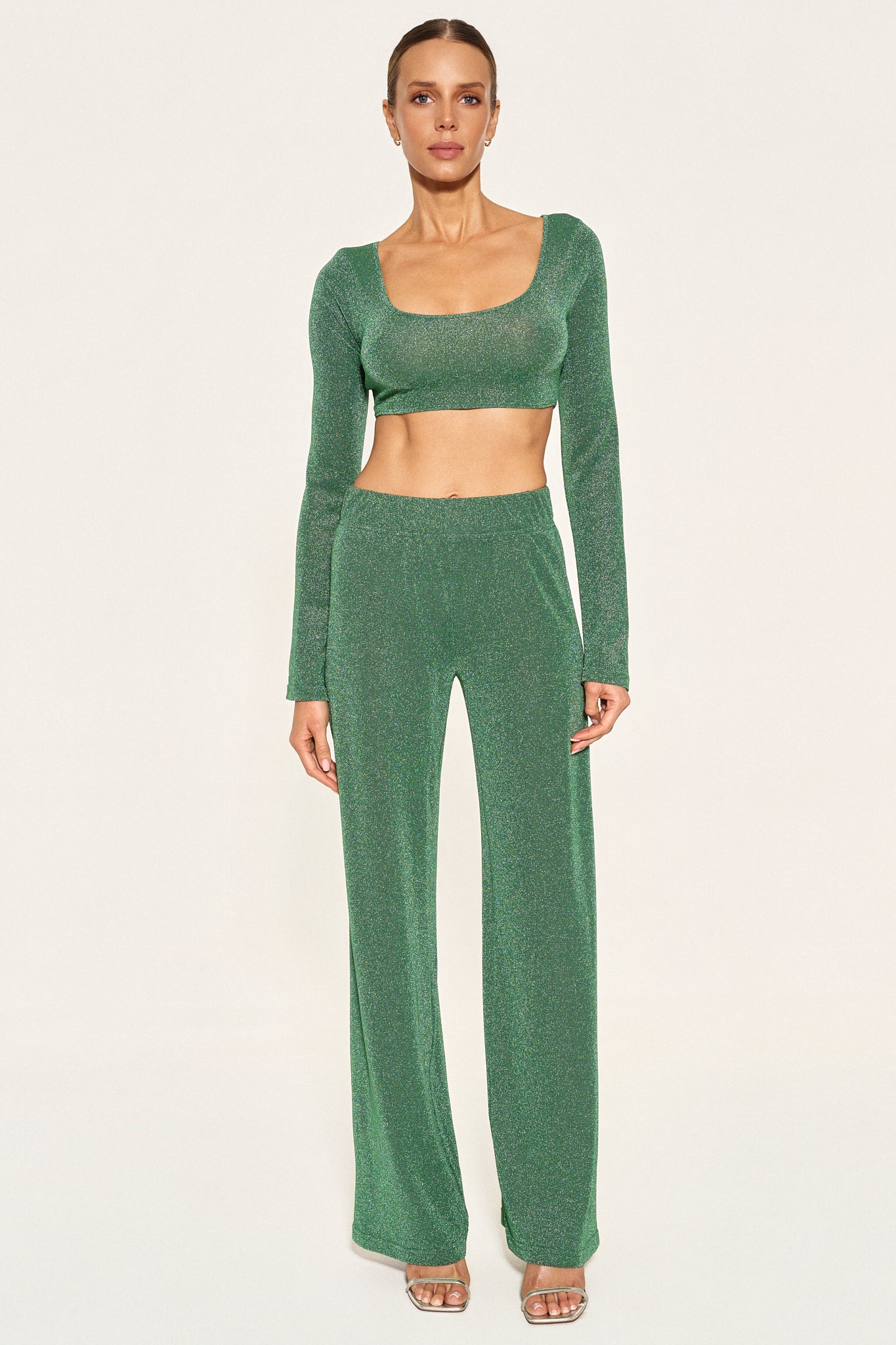 - SPARKLE CROP TOP - EMERALD |PRE-ORDER SHIPPING FROM 27.05|
