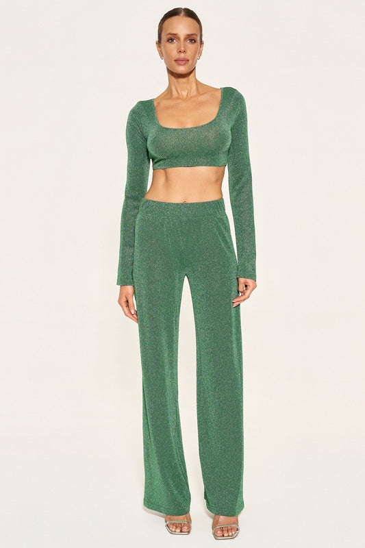 - SPARKLE CROP TOP - EMERALD |PRE-ORDER SHIPPING FROM 27.05|