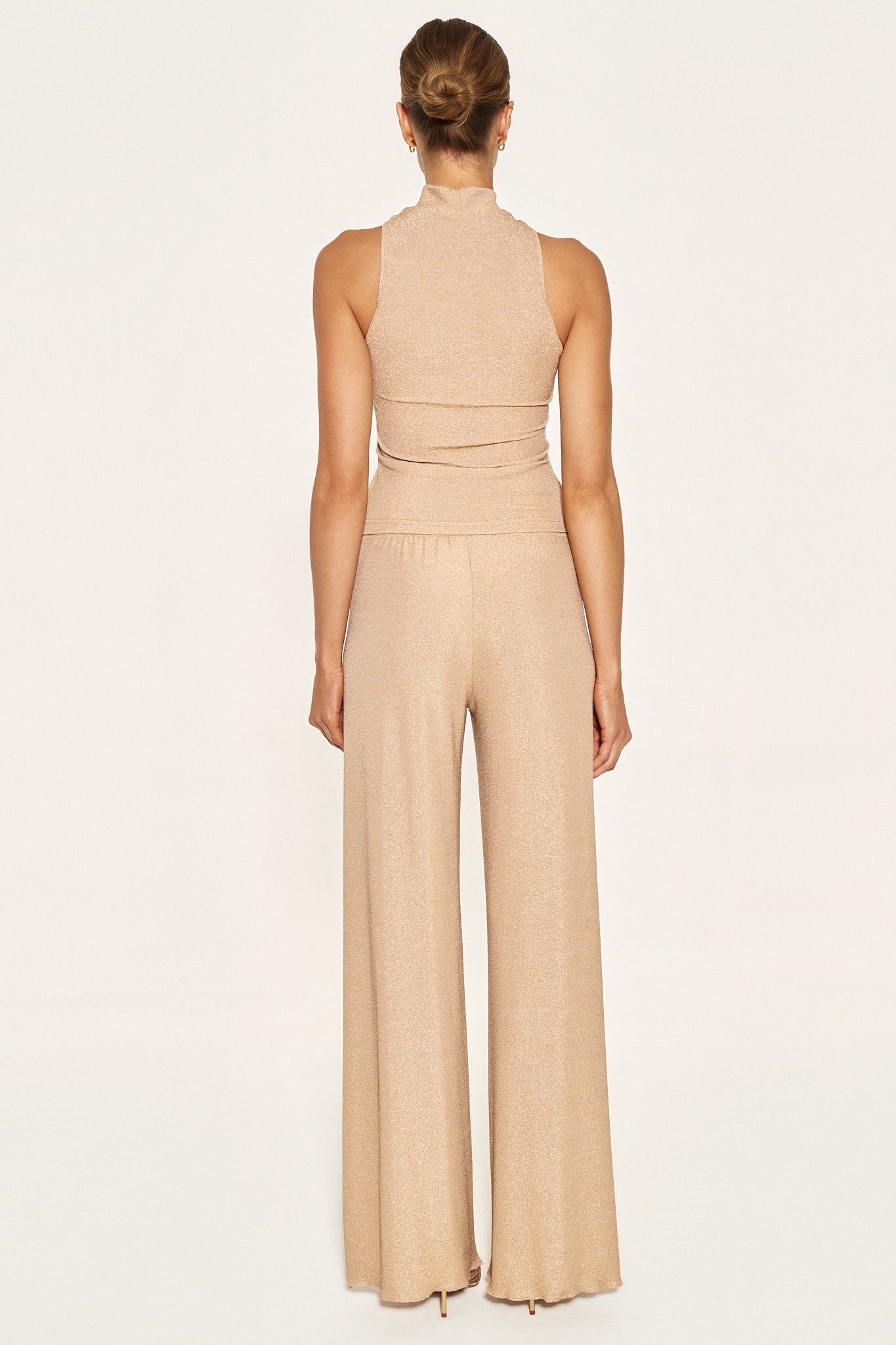 - SPARKLE TROUSERS - CHAMPAGNE