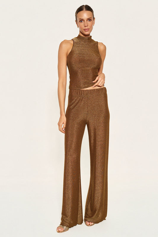 - SPARKLE TOP - BROWN