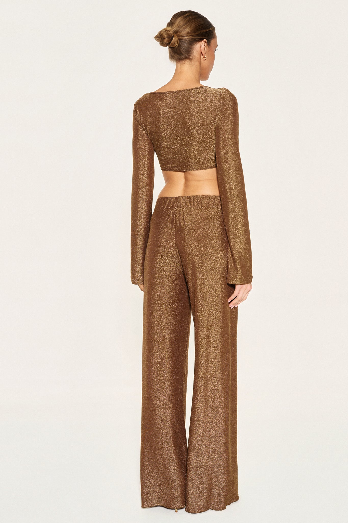 - SPARKLE TROUSERS - BROWN