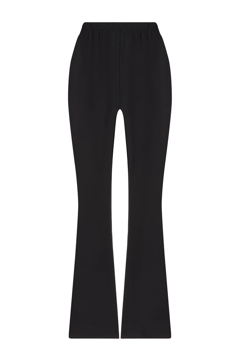 FLARE TROUSERS -BLACK-