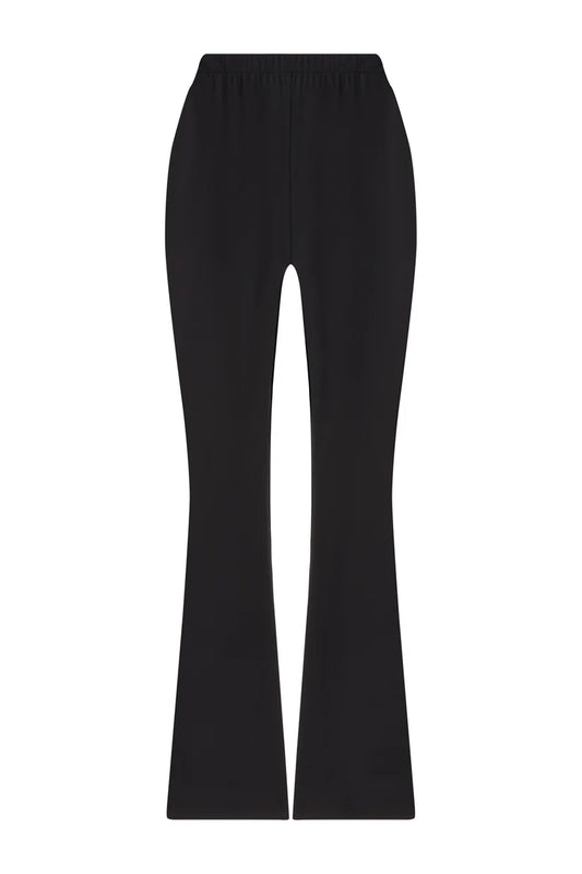 FLARE TROUSERS -BLACK-