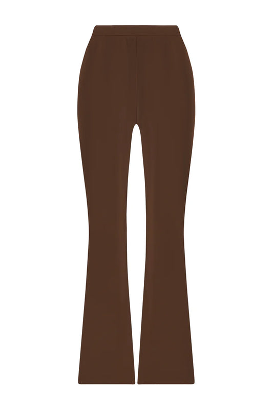 FLARE TROUSERS -CHOCOLATE-